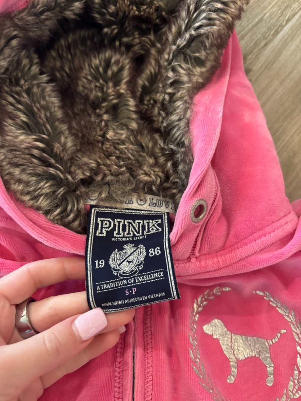 VINTAGE PINK HOODIE - Picture 3 of 6